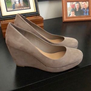Suede Wedge Pumps